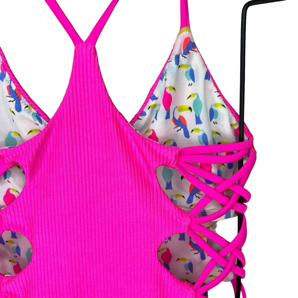 Body Glove‎ Neon Pink Crissy One Piece Swimsuit S - Picture 6 of 8
